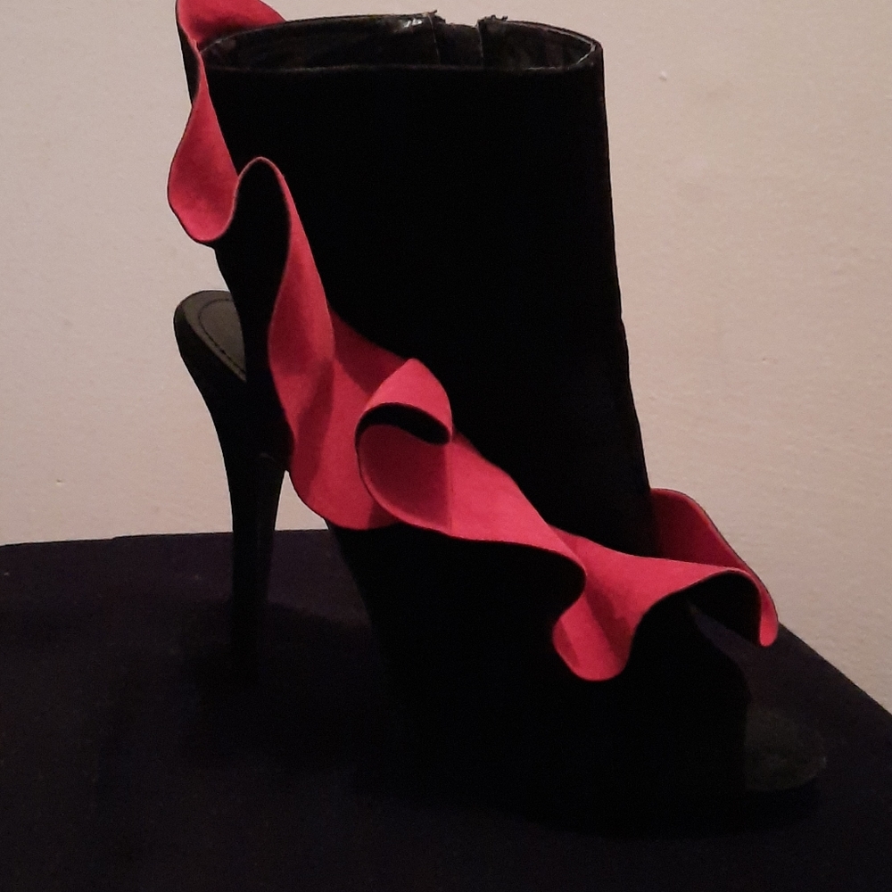 Black and red heels